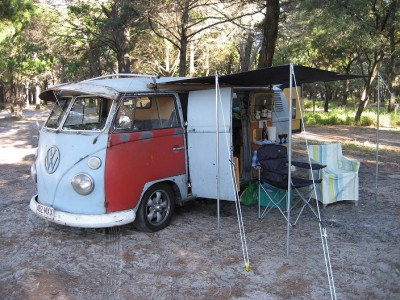 Testing the new camping set up at Inskip Point in Qld