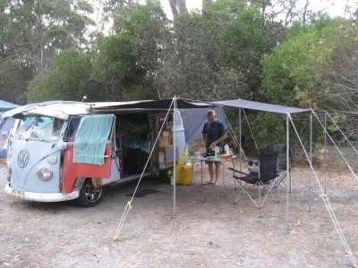 Camping at Adventure Bay Bruny Island