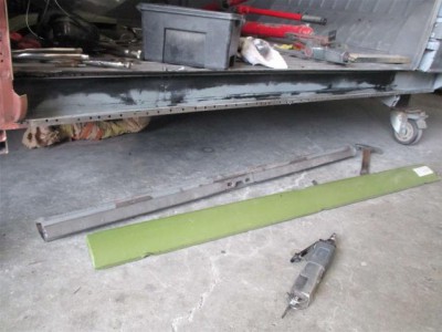 New Klassic Fab cargo door sill being prepared for installation